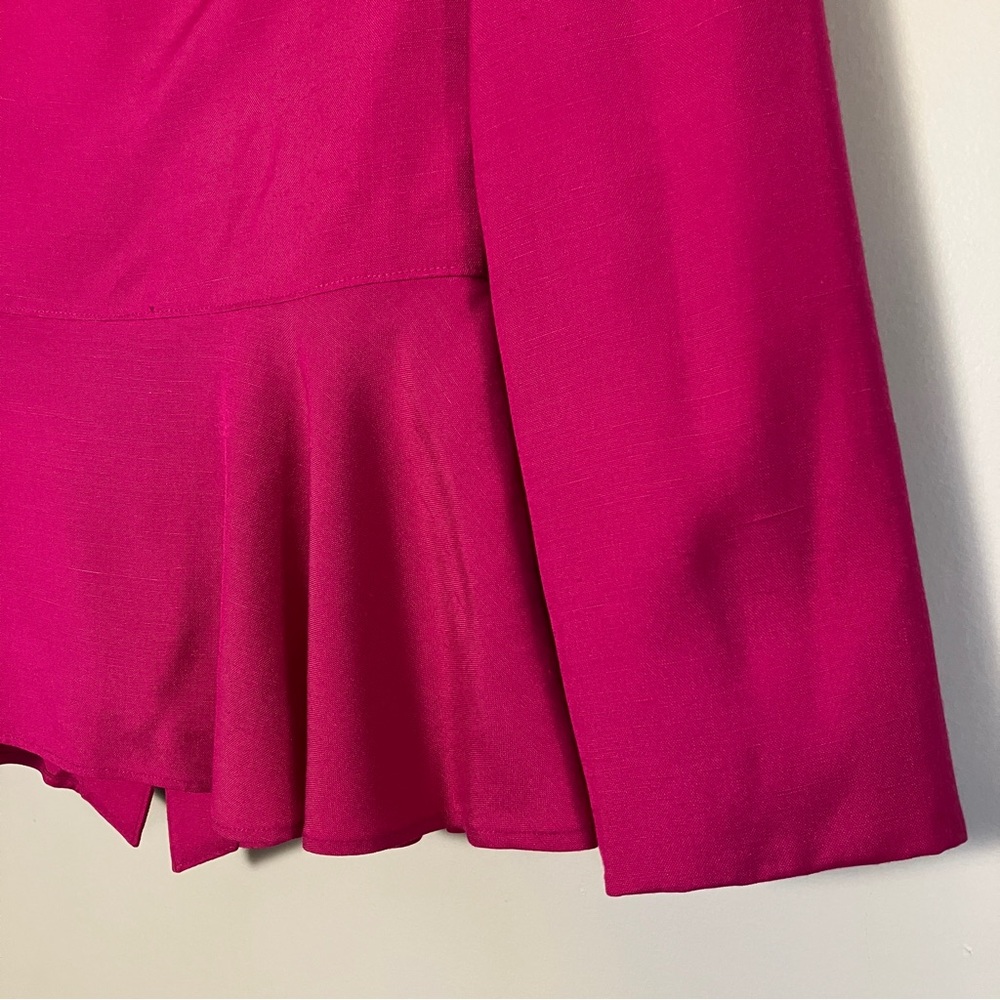 Vintage 80s blazer & Pencil Skirt set Selma Bos Canada pink peplum retro - Picture 6 of 15